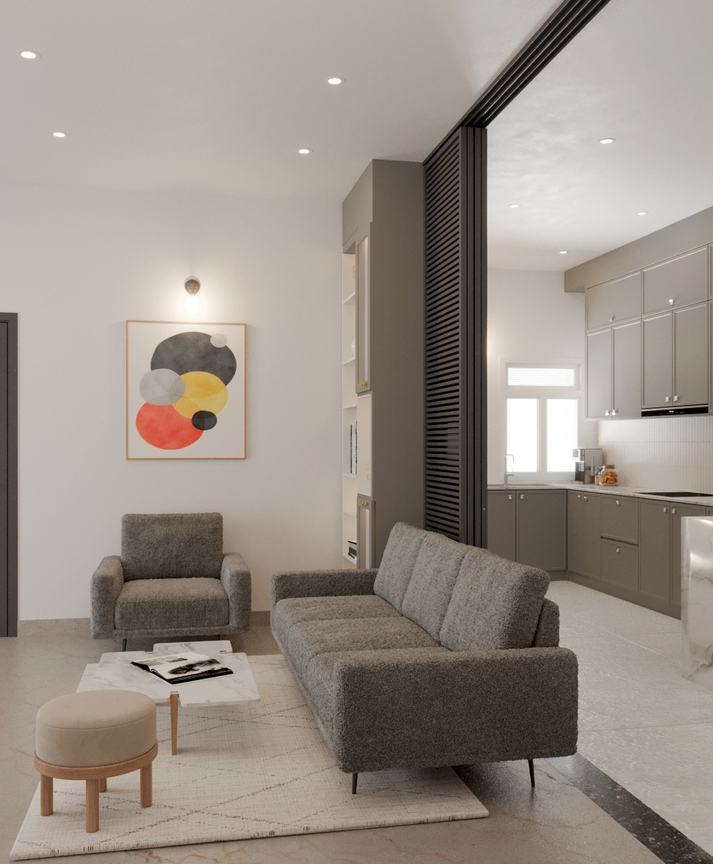 drwaing room tiles and kitchengrey tile